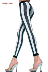 Leggings bicolore a righe.