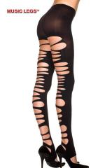 Leggings con larghi intagli.