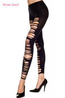 Leggings con intagli. Nero