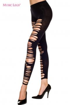 Music Legs: spandex ripped leggings.