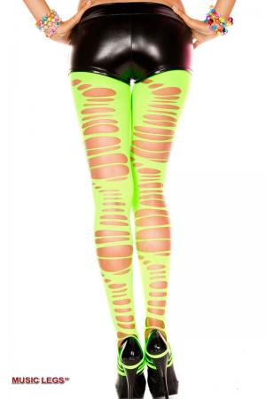 Leggings con intagli. Verde