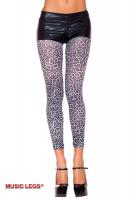 Leggings grigi in fantasia maculata.