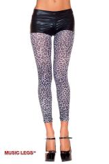 Leggings grigi in fantasia maculata.
