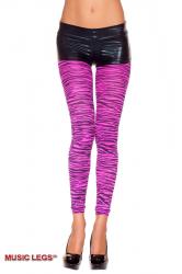 Leggings fucsia in fantasia zebrata.