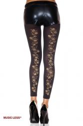 Leggings con ramage posteriore.