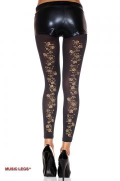 Leggings con ramage posteriore.