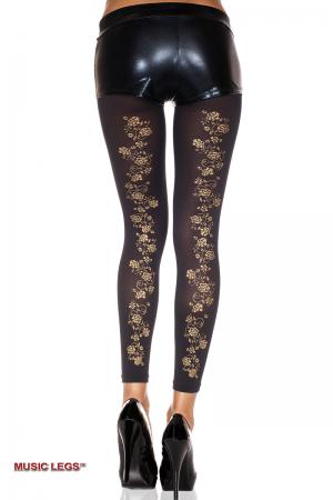 Leggings con ramage posteriore.