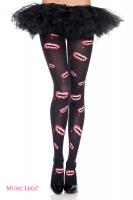 Collant con bocche disegnate
