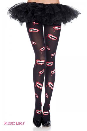 Collant con bocche disegnate