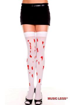 Calze con finte macchie di sangue.