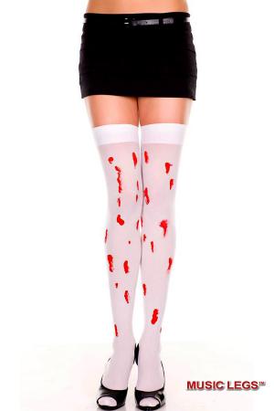 Calze con finte macchie di sangue.