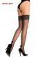 Music Legs: calze con balza in pizzo, riga e fiocchetti. XL