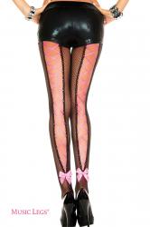 Collant a rete con stringature posteriori. XL