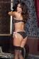 Body in pizzo con bordi in ruches.