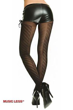 Collant con righe oblique.