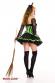 Costume da strega nero/verde 4pz.