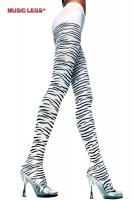 Collant bianco zebrato.
