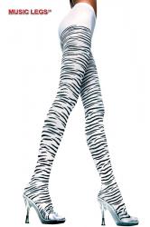 Collant bianco zebrato.