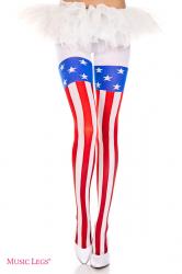 Collant con disegno bandiera americana.