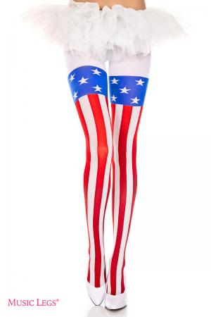 Collant con disegno bandiera americana.