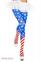 Collant con disegno bandiera americana.