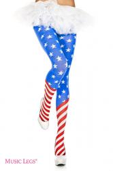Collant con disegno bandiera americana.