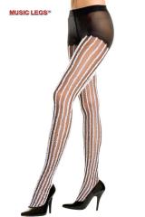 Collant velati con righe verticali in peluche.