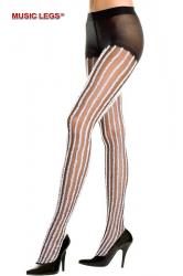 Collant velati con righe verticali in peluche.