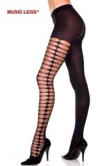 Music Legs: pantyhose with oval side design.