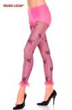 Music Legs: pantacollant con rose e merletto.