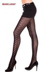 Collant con ricami traforati a zig zag.