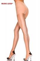 Collant con tallone cubano e finta stringatura.