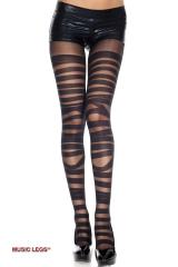 Music Legs: opaque bandage design pantyhose.