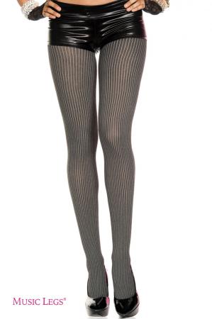 Collant gessato grigio.