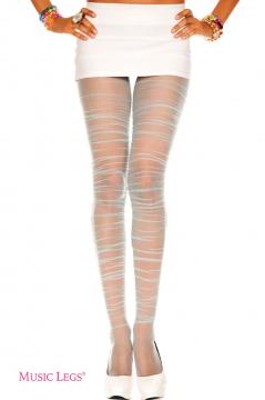 Collant velati con pieghettature.