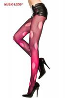 Collant con aperture + collant velato fucsia.