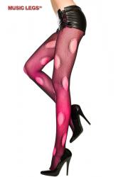 Collant con aperture + collant velato fucsia.