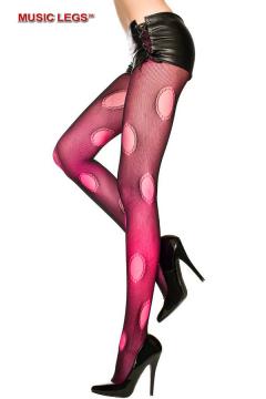Collant con aperture + collant velato fucsia. Collant con aperture + collant velato fucsia.