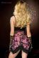 Babydoll rosa nero con coppe in pizzo.