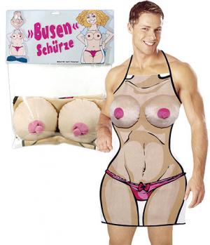 Grembiule con seno in peluche.