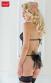 Body Beth in pizzo con fiocco. Nero