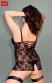 Chemise e tanga + calze Nora. Plus Size