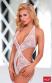 Body in pizzo con incrocio. Bianco
