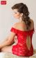 Chemise e perizoma Veronica. Rosso