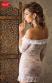 Chemise Agathe in pizzo con maniche a 3/4. Bianco