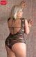 Body Anna  in pizzo e con gioiello a cuore Plus Size