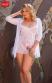 Chemise e perizoma Laura Plus Size. Bianco