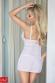 Chemise bianca in tulle e pizzo con merletti.