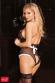 Body domestica sexy in tulle con pizzo.