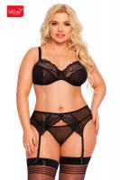 Intimo 3 pezzi in tulle con pizzo. Plus Size